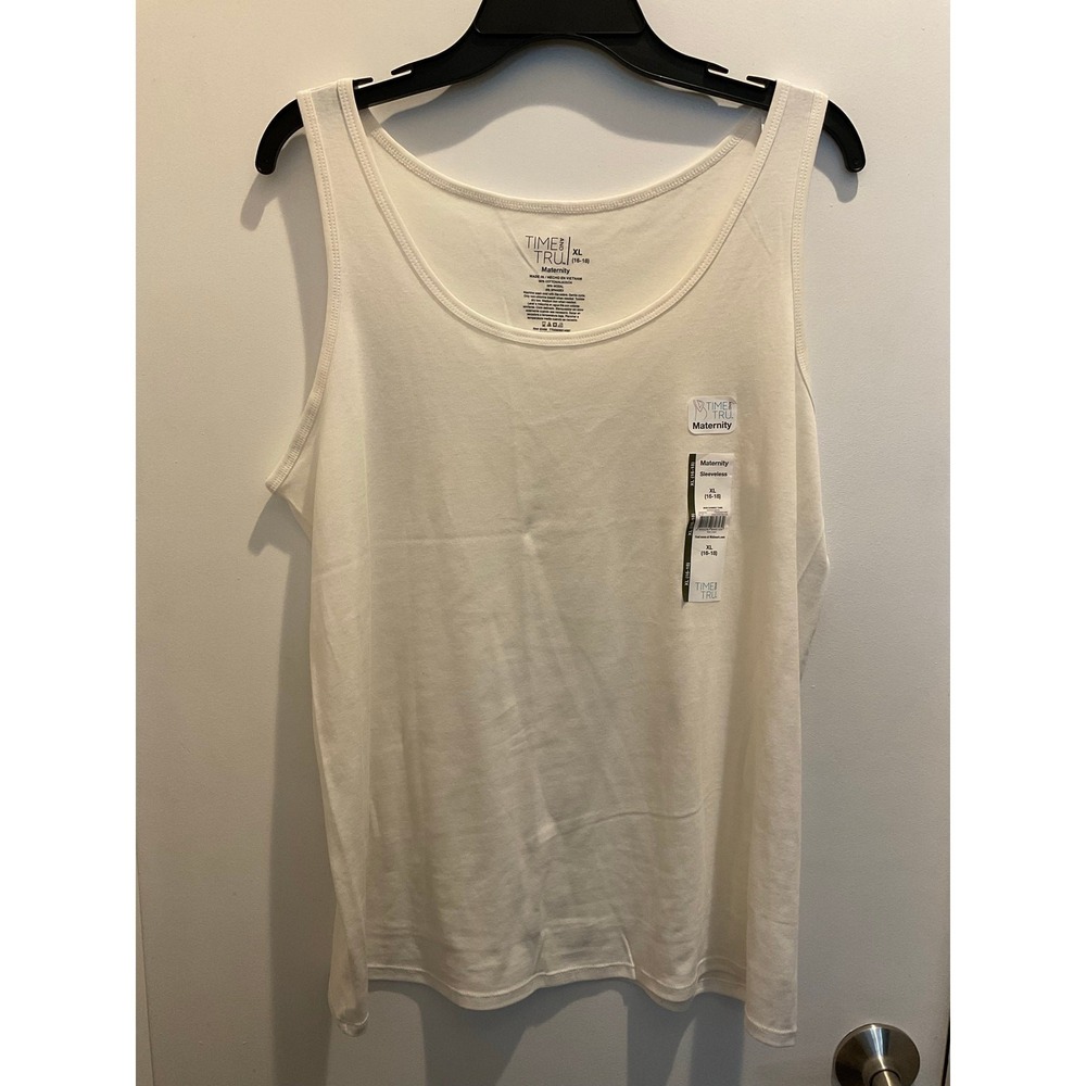 Time and Tru Women's Maternity Non Shirred Tank Top, Size XL